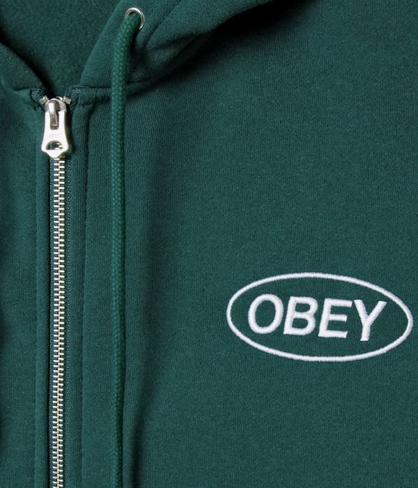 Obey Oval Cities Zip-Hoodie (rainforest)