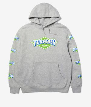 HUF x Thrasher Logo Hoodie (heather grey)