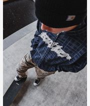 Butter Goods Amplify Zip-Hoodie (washed navy plaid)