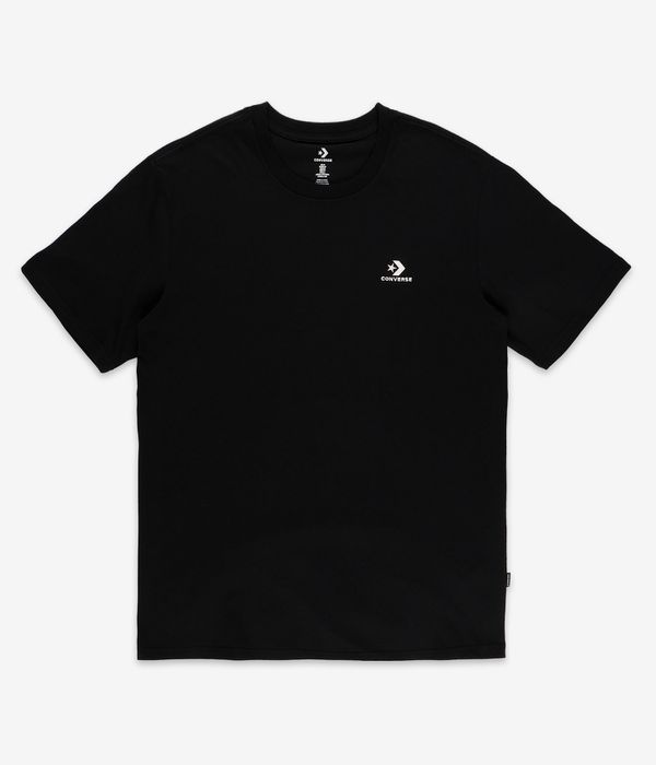 Shop Converse Embroidered Star Chevron Left T-Shirt (black) online |  skatedeluxe