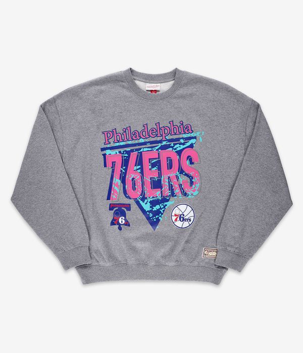 Mitchell & Ness NBA Philadelphia 76ers 90s Reflective Sweatshirt (grey heather)