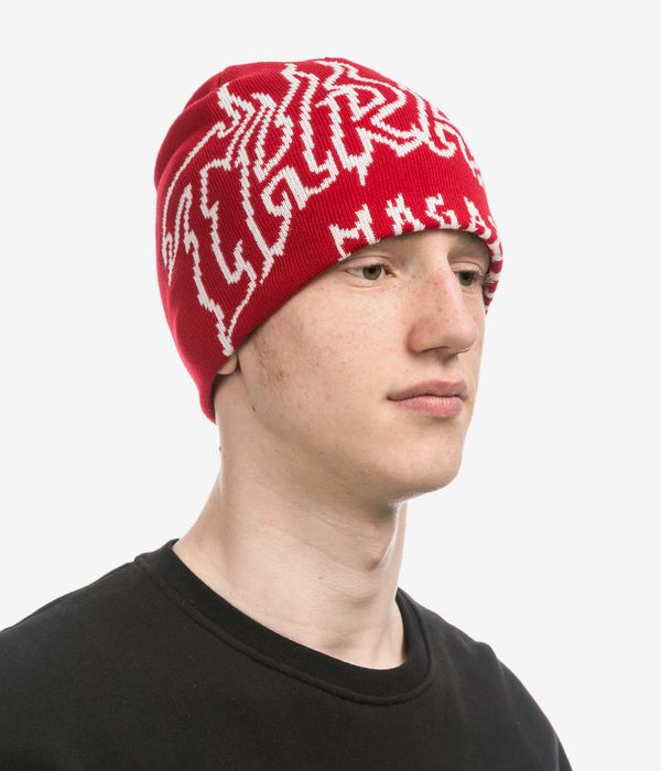 Thrasher Fire Outlined Beanie (red)