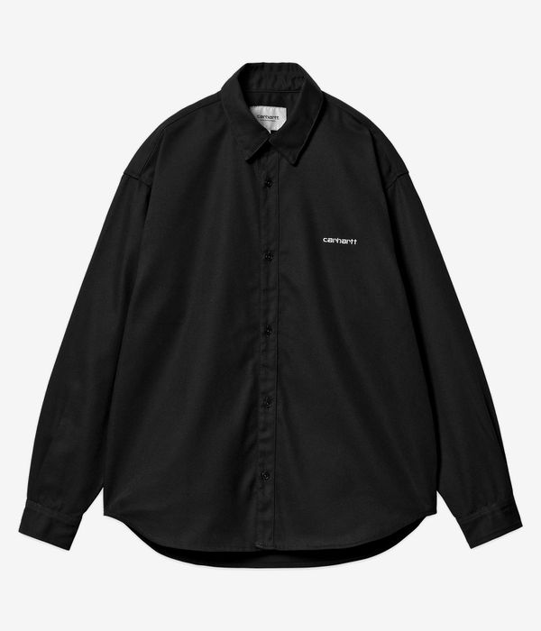 Carhartt WIP Module Script Arlington Hemd (black white rigid)