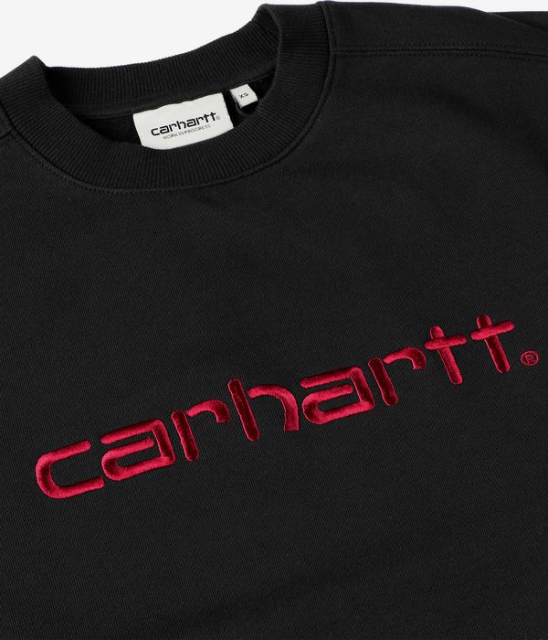 Carhartt WIP W' Basic Sweatshirt women (black scarlet)