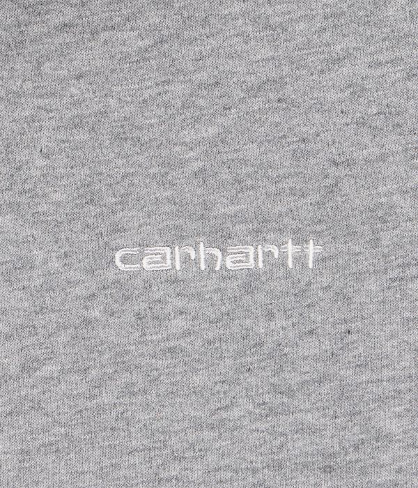 Carhartt WIP Script Embroidery Hoodie (grey heather white)