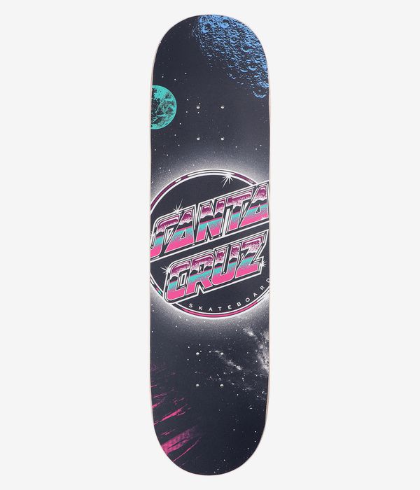 Santa Cruz Chrome Dot Space Everslick 8" Skateboard Deck (black)