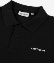 Carhartt WIP Script Garment Wash Polo (black white)