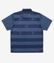 adidas x Pop Trading Company Stripe Polo-Shirt (navy collegiate)