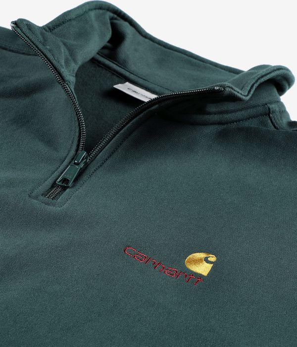 Carhartt WIP America Script Half Zip Sweatshirt (conifer)