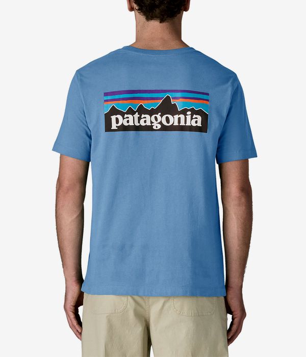Patagonia P-6 Logo T-Shirt (shore blue)