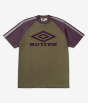 Butter Goods x Umbro Diamond Logo Raglan T-Shirt (army eggplant)