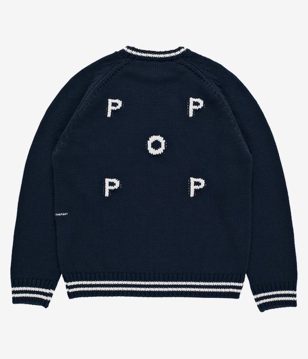 Pop Trading Company Knitted Logo Sweatshirt (navy)