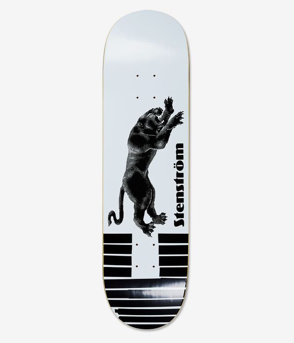 Polar Stenström Tape & Panther 8.5" Skateboard Deck (black white)