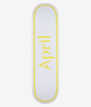 April OG Logo Twin 8.5" Planche de skateboard (yellow white)