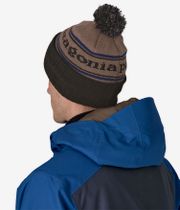 Patagonia Powder Town Beanie (park stripe marlow brown)