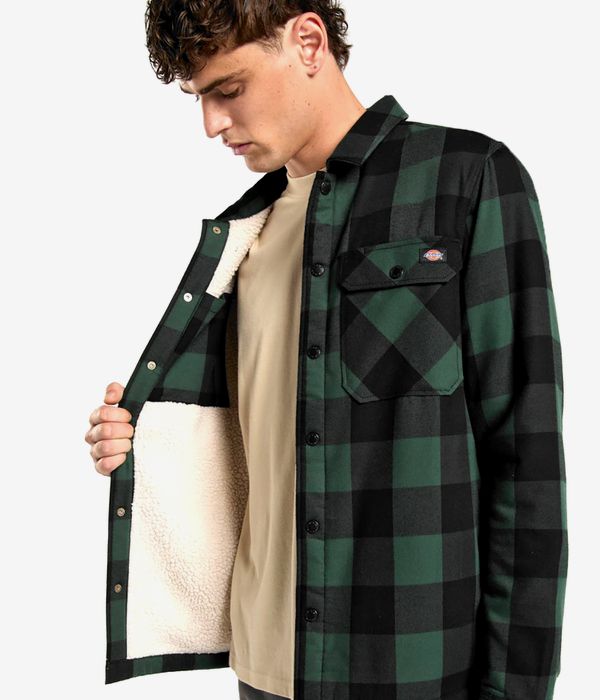 Dickies Lined Sacramento Camisa (pine needle green)