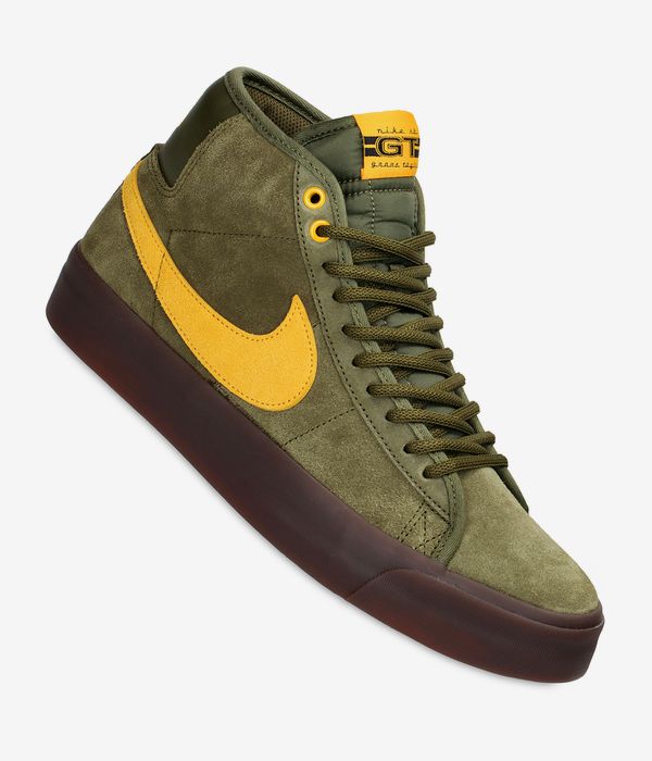 Shop Nike SB x Anti Hero Zoom Blazer Mid Shoes rough green amarillo online skatedeluxe