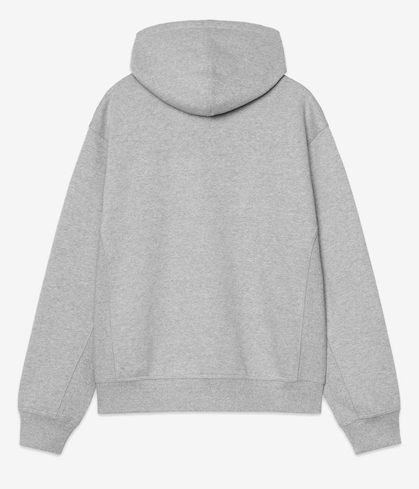 Carhartt WIP American Script Bluza z Kapturem na Zamek (grey heather)