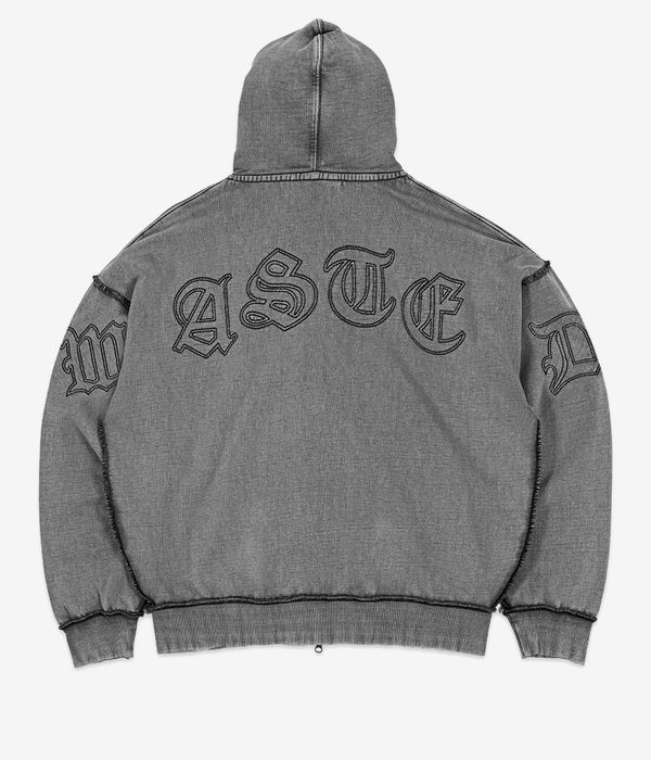 Wasted Paris Kingdom Curve Faded Zip-Hoodie (faded black)