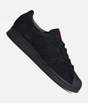 adidas x Thrasher Skateboarding Superstar ADV Shoes (core black scarlet gold melange)