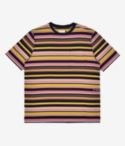 Pop Trading Company Striped Pocket Camiseta (black multi)