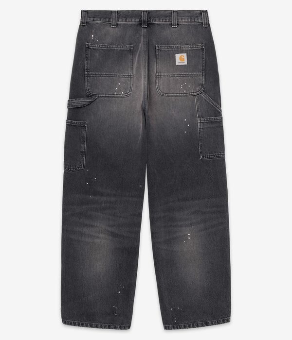 Carhartt WIP Single Knee Pant Pantalons (black destroy wash splatter)