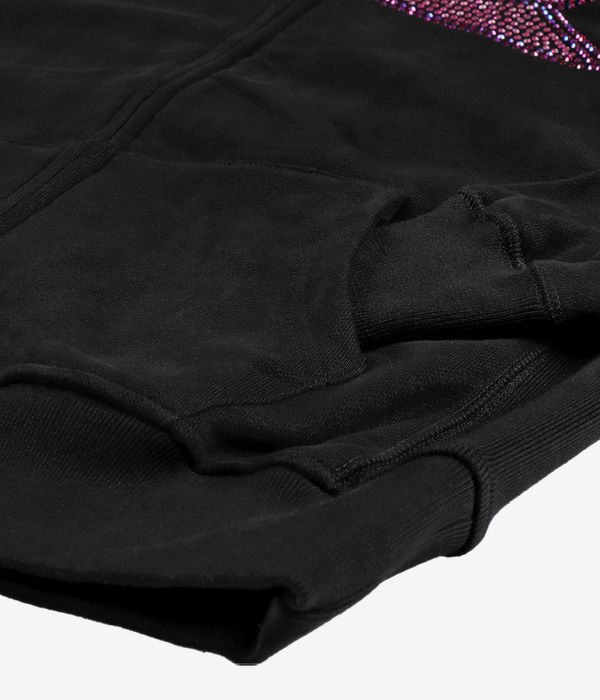 Carpet Company Bizarro Rhinestone Zip-Sweatshirt avec capuchon (black)