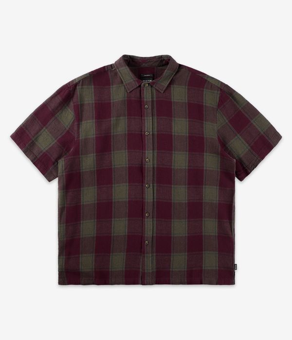 Brixton Cru Linen Blend Shirt (olive surplus port)