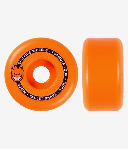 spitfire formula four tablets wiel neon orange 53mm 99a 4 pack