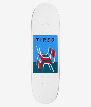 Tired Skateboards Seats Shaped 9.18" Planche de skateboard (white)