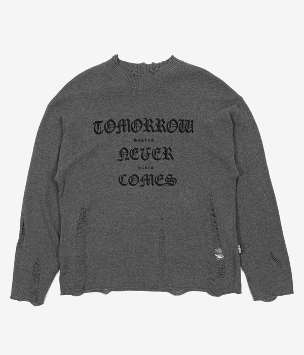 Wasted Paris Destroy Never Comes Sweatshirt (charcoal)