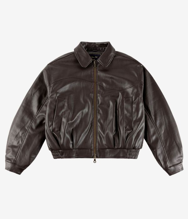 Dime Debossed Wavy Jacket (brown)