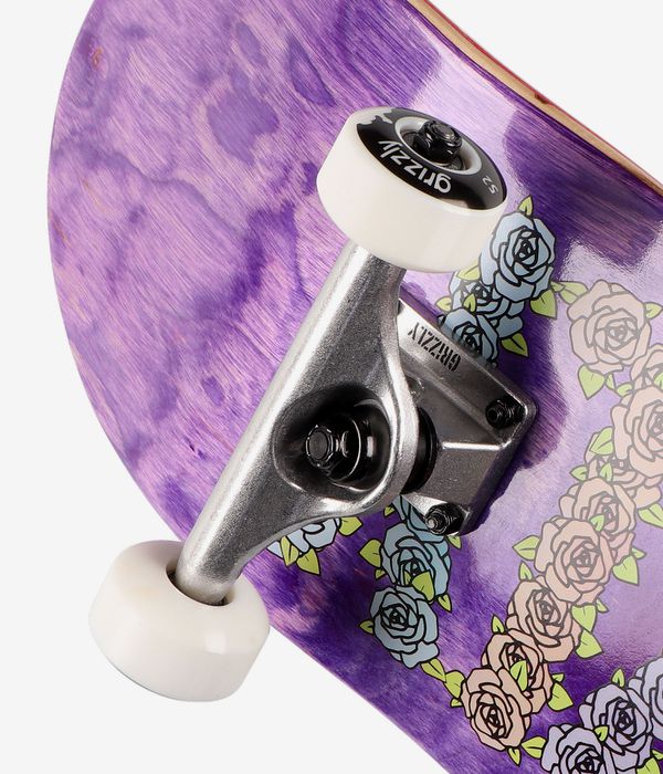 Grizzly Mini Roses 7.88" Complete-Skateboard (lavender)