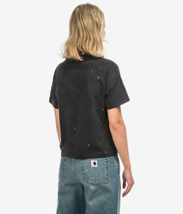 Carhartt WIP Painter T-Shirt women (black destroy wash splatter)