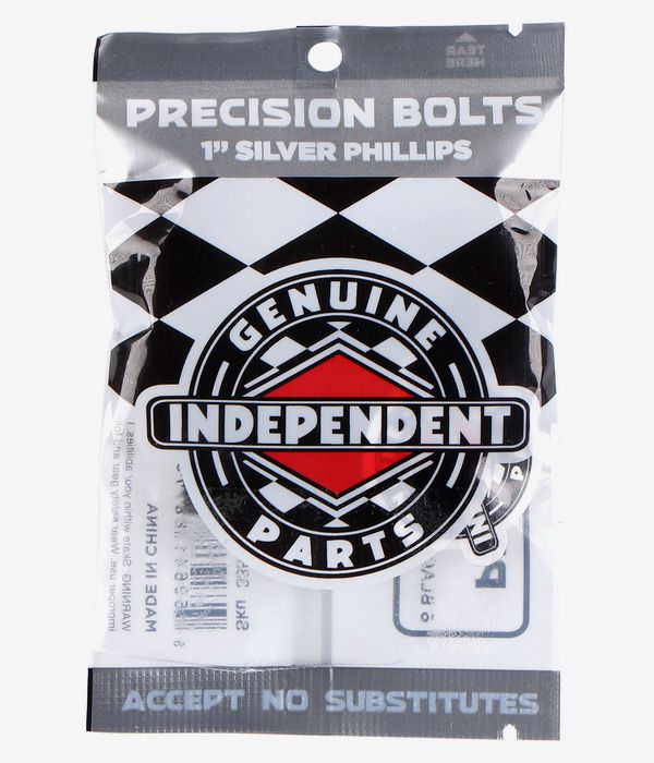 Independent 1" Bolt Pack (black silver) Phillips Flathead (countersunk)