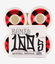 Bones 100's-OG #4 V5 Ruote (white red) 52mm 100A pacco da 4