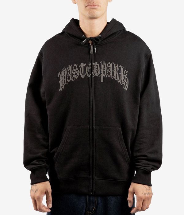Wasted Paris Chrome Zip-Sweatshirt avec capuchon (black)
