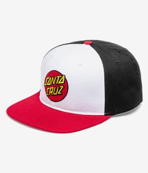 Santa Cruz Classic Dot Snapback Cap (white black red)