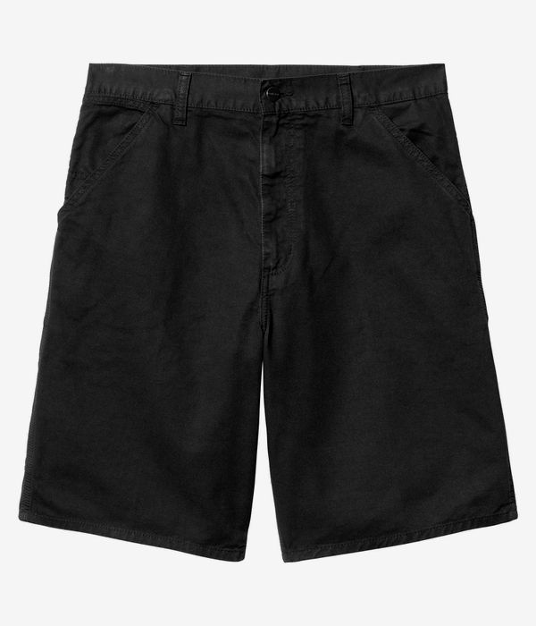 Carhartt WIP Single Knee Newcomb Shorts (black garment dyed)