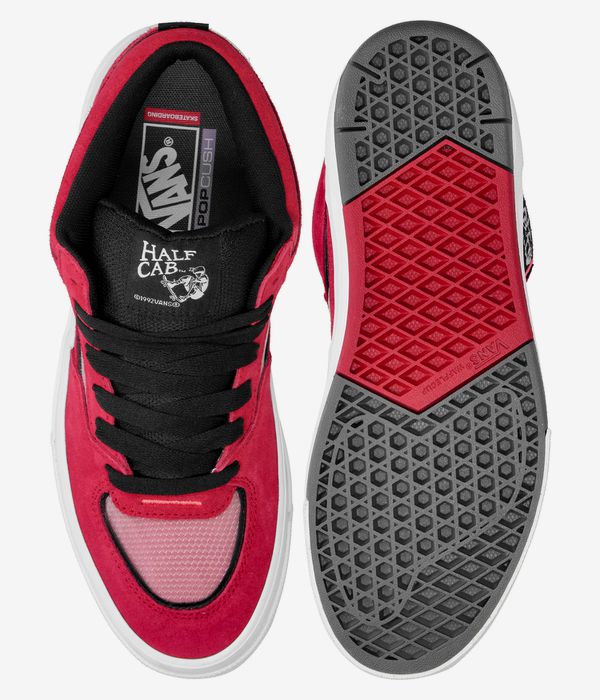 Vans Skate Half Cab Wafflecup Schoen (red black grey)