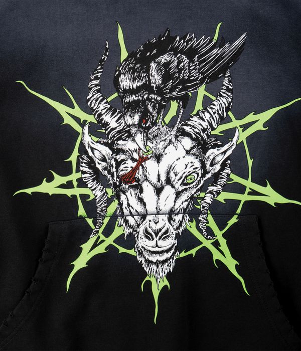 Welcome x Slipknot Ravenous Distressed Sun Fade Hoodie (black fade)