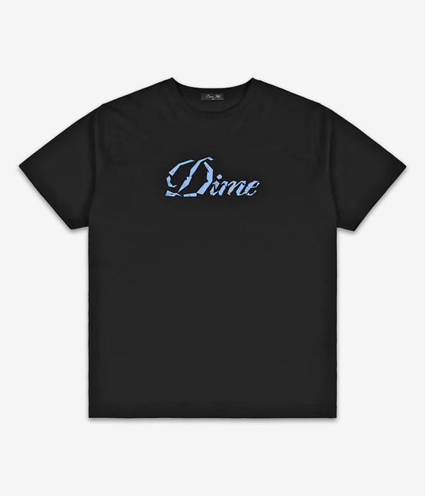Dime Cursive Paper Cut T-Shirt (black)