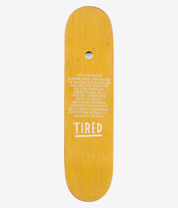 Tired Skateboards Wobbles 8.25" Skateboard Deck (multi)