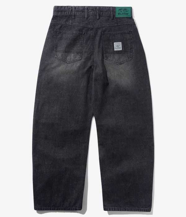 Butter Goods Wide Cut Denim Jeans (streaky black wash)