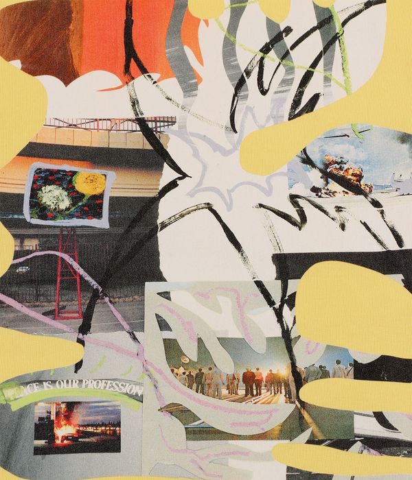 Poetic Collective Shaped Collage sweat à capuche (yellow)