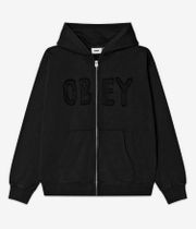 Obey Hybrid Faded Zip-Hoodie (digital black faded wash)