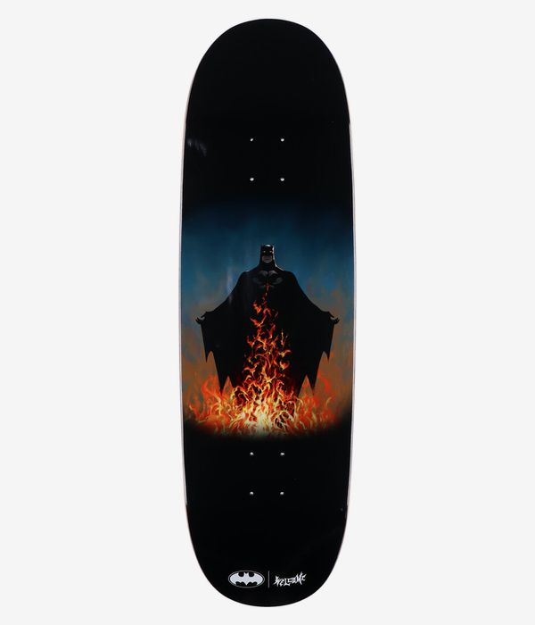 Welcome x Batman Bat Flames 9.5" Skateboard Deck (black)