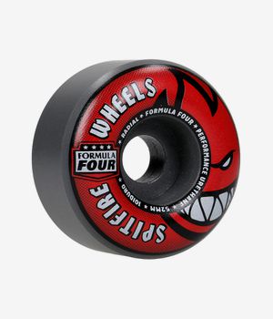 Spitfire Formula Four Radials Wheels (grey red) 52mm 101A 4 Pack