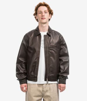 HAN KJØBENHAVN Leather Casual Jacket (dark brown)