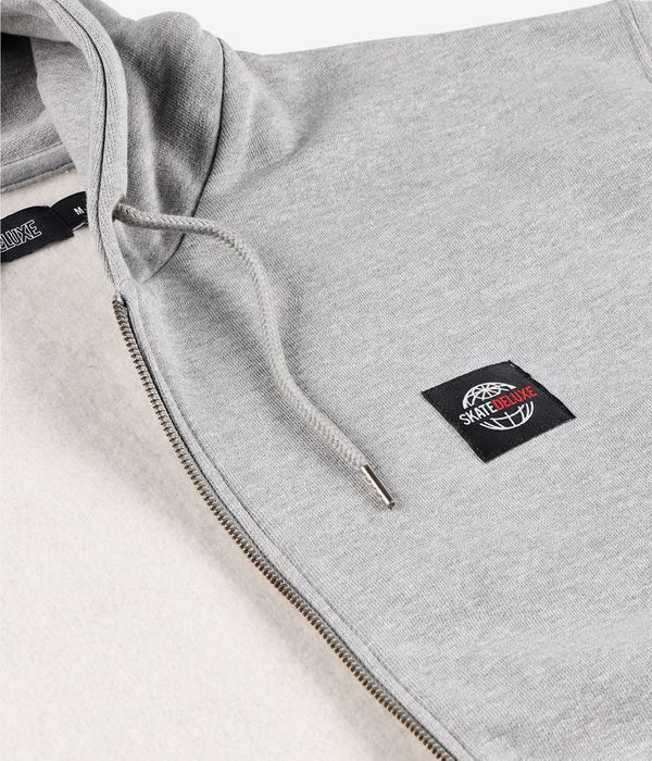 skatedeluxe World Patch Zip-Hoodie (heather grey)